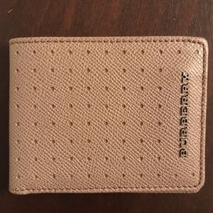 Burberry Tan Perforated Bi-fold Wallet